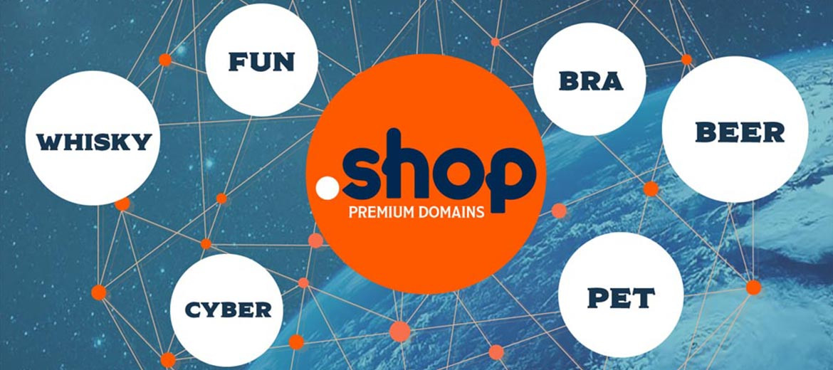 eCommerce positioning starting with domain .shop